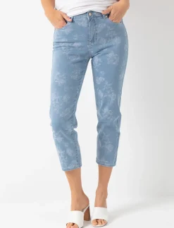 Floral Cropped Jeans