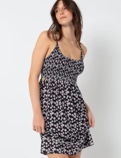 Floral Dress with Cut-outs