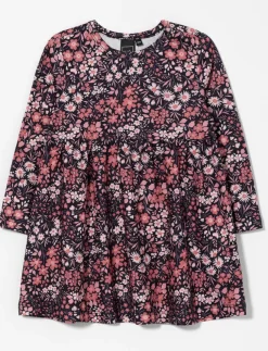 Floral Dress with Gathered Waist - Baby Girl