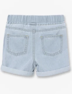 Floral Embroidered Denim Shorts