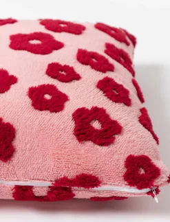 Floral Jacquard Sherpa Cushion