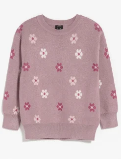 Floral Jacquard-knit Sweater