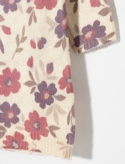 Floral Knit Dress with Tights - Baby Girl