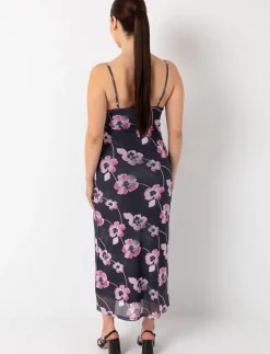 Floral Maxi Dress with Thin Straps