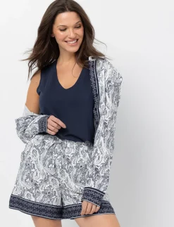 Floral Paisley Print Shorts