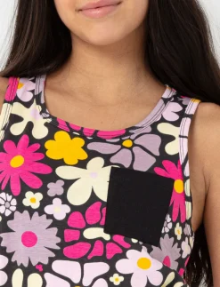 Floral Patch Pocket Tank Top