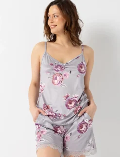 Floral PJ Shorts with Lace Trim