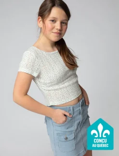 Floral Pointelle T-shirt