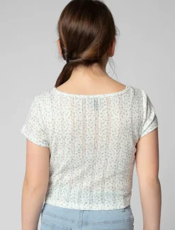 Floral Pointelle T-shirt