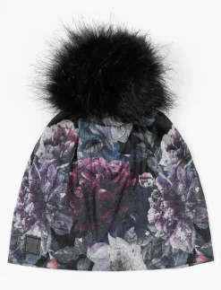 Floral Pompom Beanie