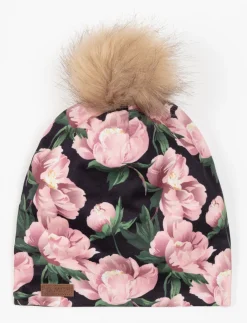 Floral Pompom Beanie - Teen