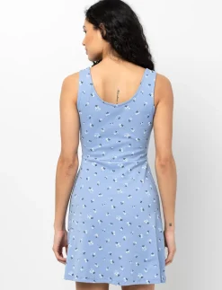 Floral Print Ribbed Dress