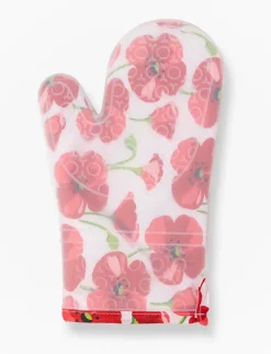 Floral Print Silicone Oven Mitt