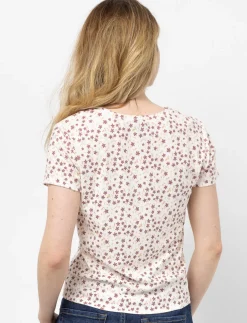 Floral Ribbed T-shirt