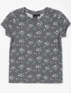 Floral Ribbed T-shirt - Little Girl