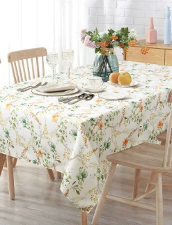 Floral Stain-resistant Wrinkle-free Tablecloth - 58 x 94 in