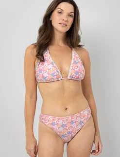 Floral Triangle Bikini Top