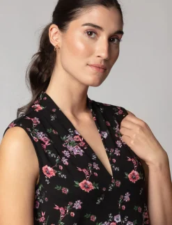 Floral V-neck Tank Top