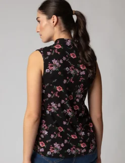 Floral V-neck Tank Top