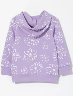 Floral Zip-up Hoodie - Little Girl
