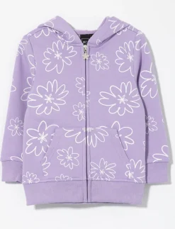 Floral Zip-up Hoodie - Little Girl