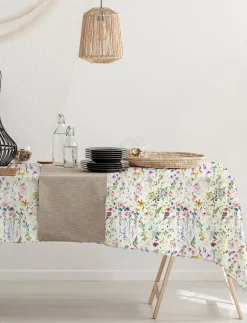 Floral-Print Tablecloth - 58 x 108 in