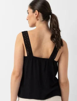 Flowy Tank Top with Crochet Details