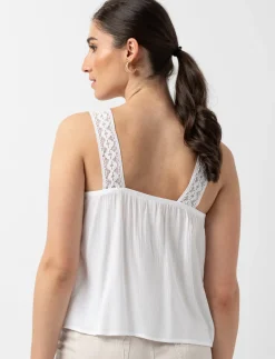 Flowy Tank Top with Crochet Details