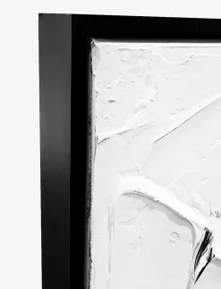Framed Plaster Canvas with Hand-painted Frame