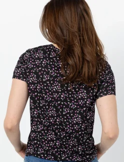 Front-tie Floral T-shirt