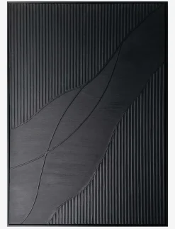 Geometric Embossed Framed Canvas