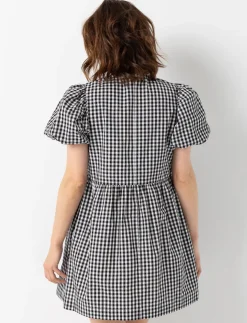 Gingham Tie-front Dress