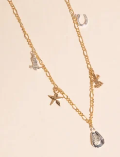 Gold and Silver Western Charm Necklace