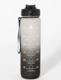 Gradient Water Bottle with Lid and Straw