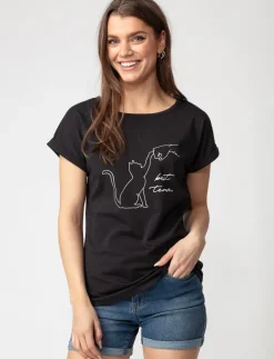 Graphic Dolman-sleeve T-shirt