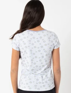 Graphic Floral-sleeve T-shirt
