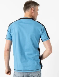 Graphic Henley Collar T-shirt