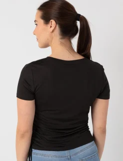 Graphic T-shirt with Adjustable Sides