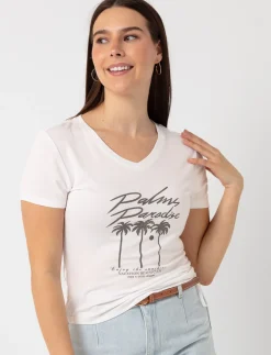 Graphic T-shirt with Adjustable Sides