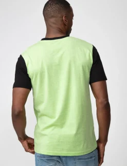Graphic T-shirt with Contrasting Sleeves