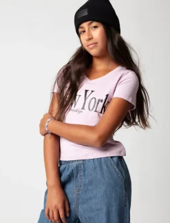 Graphic V-neck T-shirt