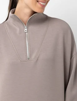 Half-zip Mock-neck Sweater Dress