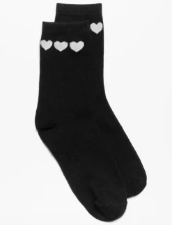 Heart Print Crew Socks