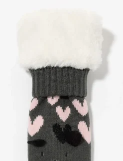 Heart Print Slipper Socks