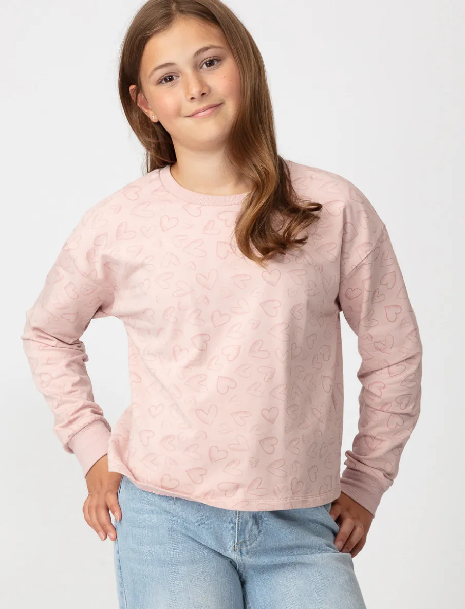 Heart-print Sweater