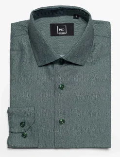 Herringbone Print Dress Shirt - Little Boy