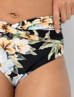 High-waist Cross-front Bikini Bottom