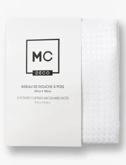 Jacquard Polka Dot Shower Curtain