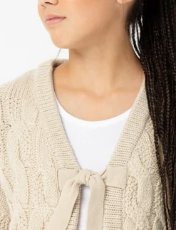 Knit Cardigan with Bows