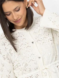 Knit Cardigan with Heart Buttons